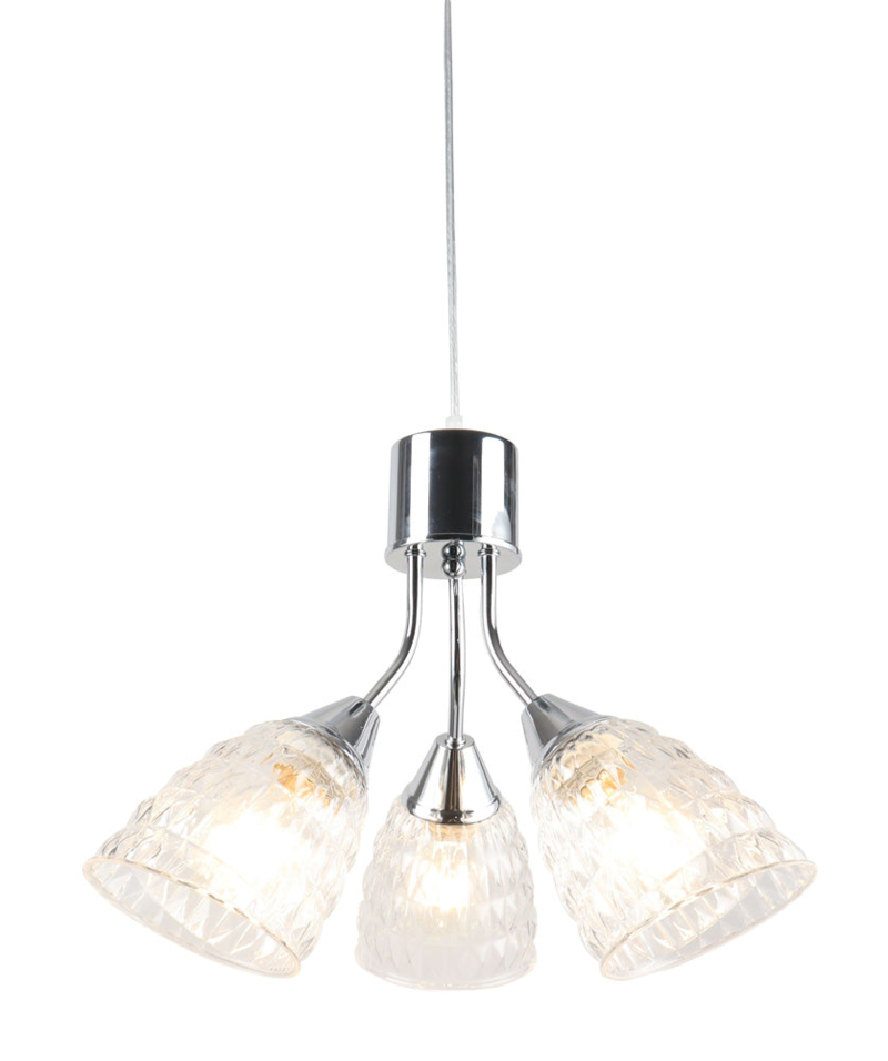 PENDANT DECO LAMP E27*3 CHR