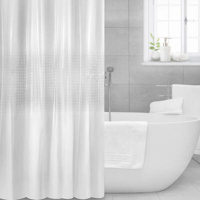 Shower Curtain 3D Ombre White 1 Each 50061.Z.01: $37.50
