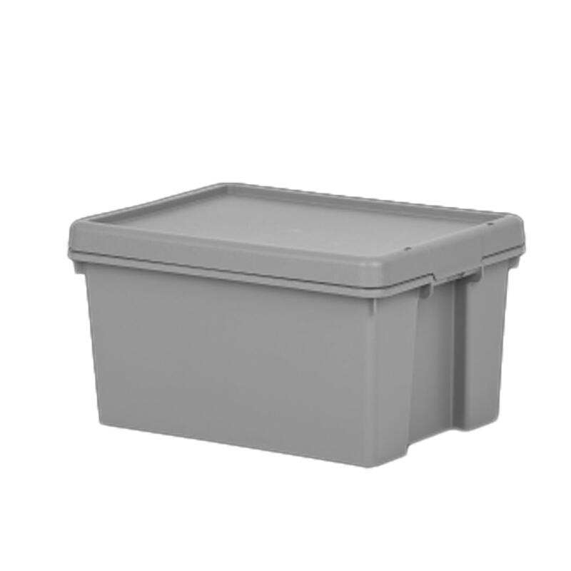  Wham  Heavy Duty Box and Lid  16L Cement Grey  1 Each 445540