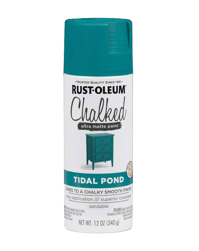 Rust-Oleum Chalked Ultra Matte Spray Paint 12oz Pond Cream 1 Each 302597