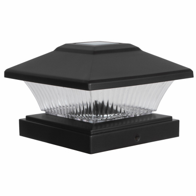 SOLAR LIGHT POST CAP BLK