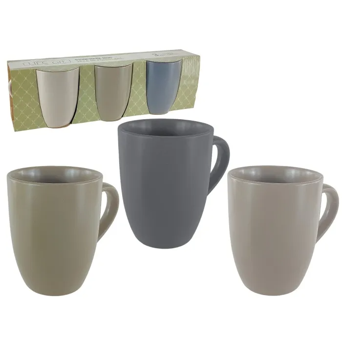 STONEWARE MUG 3PC