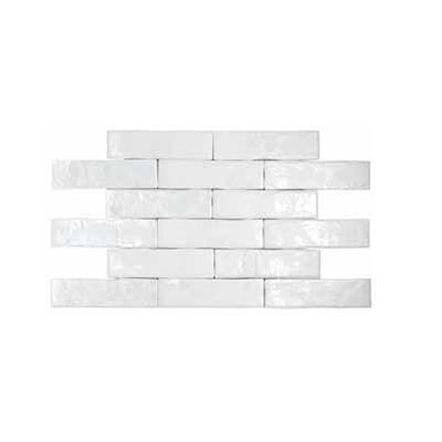Brick Wall Tile 7x28 Inch White 1 Each