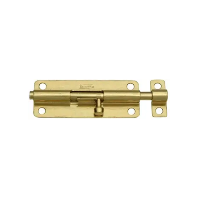  National Door Barrel Bolt 5 Inch  Brass 1 Each N151-761