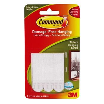 3M Command  Picture Hanging Strips  3 Pack 17201-ES