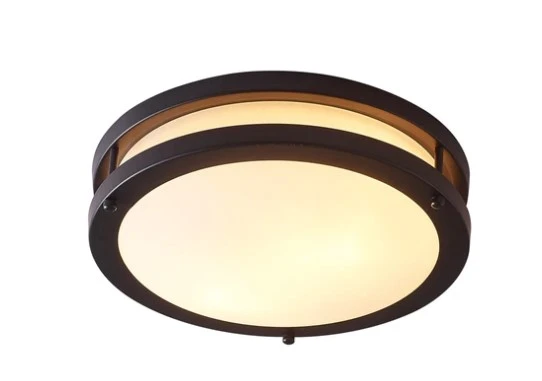 Ceiling Lamp Flushmount 2XE27 40W 1 Each 00034C-BK