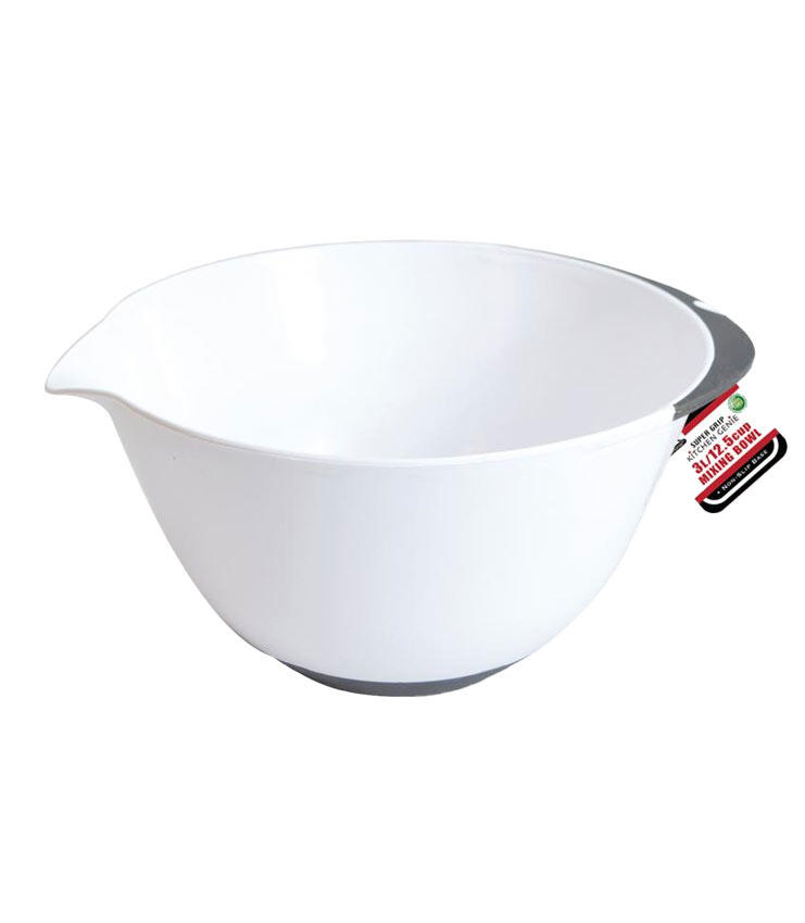 Dura-Kleen Euro-Ware Mixing Bowl W/Non-Skid Base 3 Liter White 1 Each 486: $22.28