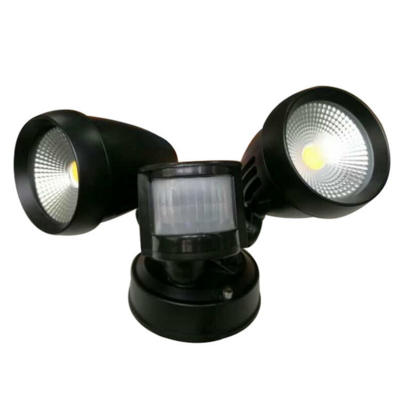 SENSOR LED DBL LAMP 13W BLK