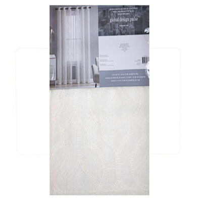 VC Curtain Embroidery Sheer Panel 1 Pair IVORY CR9-PPR-7696-I2-IVO: $57.41