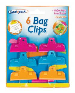  Sealapack Food Fresh Reusable Bag Clips 6 Piece Assorted 1 Each SAP1070