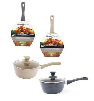 CERAMIC GRANITE SAUCEPAN 2QT