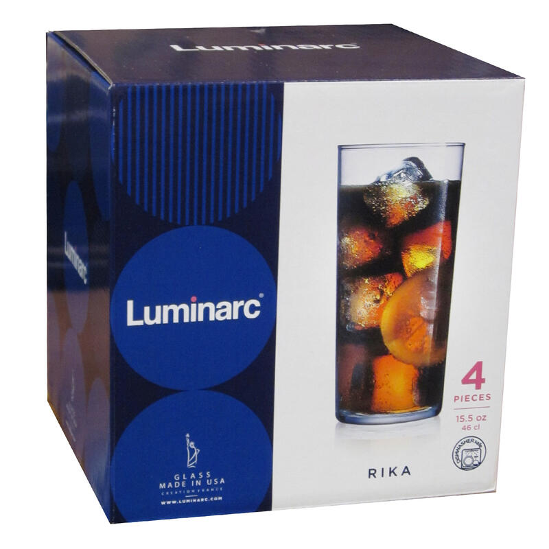  Luminarc Rika Cooler Glass 4 Piece 15.5oz 1 Set N2481