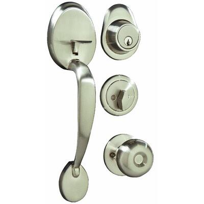  Steel Pro  Entry Door Handleset Brushed Nickel  1 Each 70710/5287BN CP