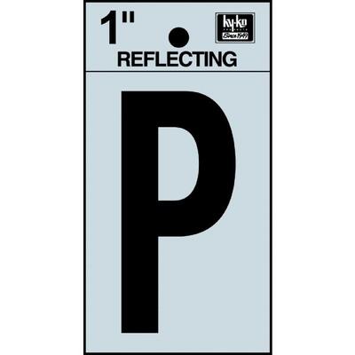  Hy-Ko Reflective Adhesive Letter P 1 Inch  1 Each RV-15/P