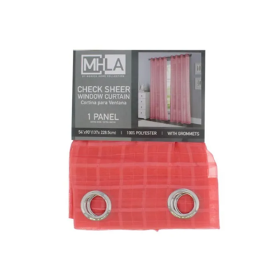 SHEER CHECK PANEL CORAL