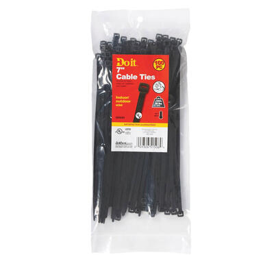 Do It Best Cable Ties 7 Inch Black 20 Pack LH-S-200-8UVB-20