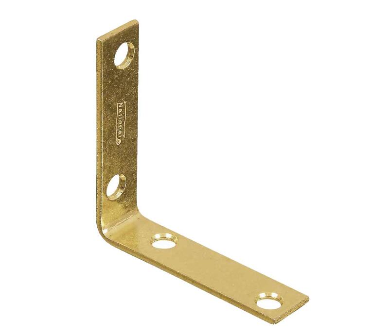  National  Corner Brace 2-1/2x5/8 Inch  Brass 1 Each N190843