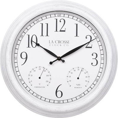 IN/OUTDOOR CLOCK W/ TEMP 15