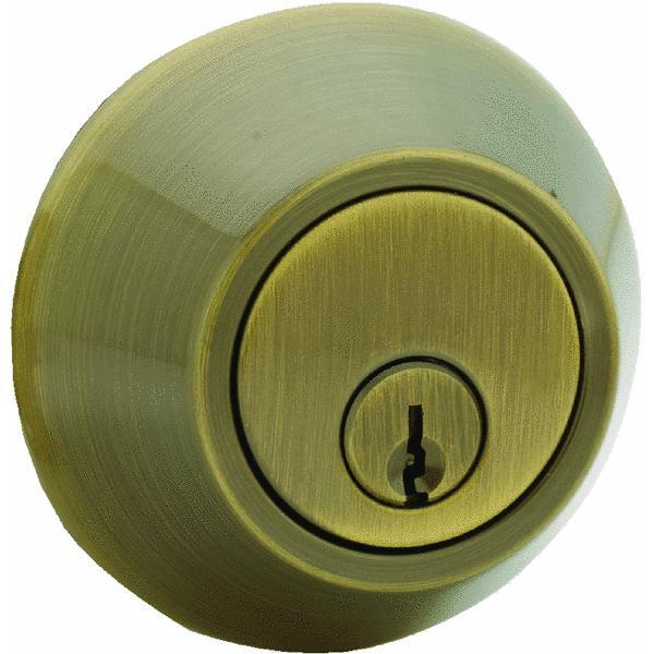 Steel Pro Kwikset Double Cylinder Deadbolt Antique Brass 1 Each D102AB