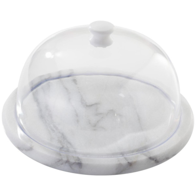CHEESE BOARD CUTTER WHT MARBLE