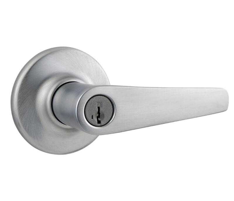  Kwikset Entry Lever Lock  Satin Chrome 1 Each L472191