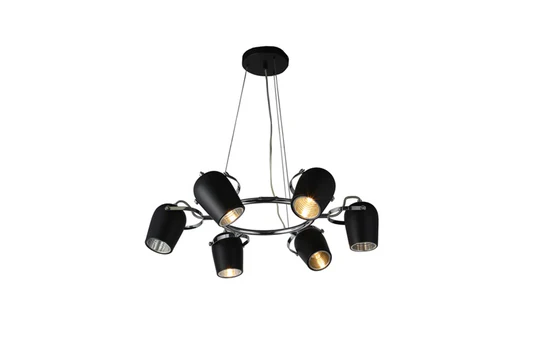 PENDANT LAMP E14 6L IP20 MBLK