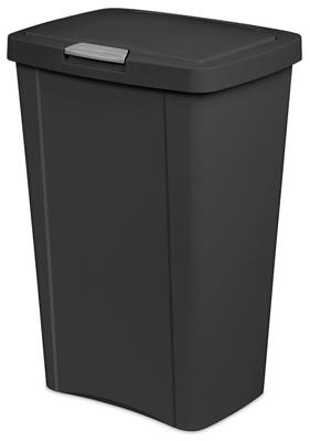 Sterilite Wastebasket Touch Top 13 Gallon Black 1 Each 10459004