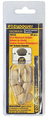  Eazypower Mushroom Shaped Plug  3/8 Inch 20 Pack 39422 30010