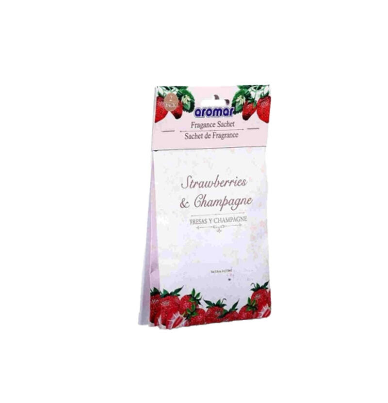 Aromar Scented Sachets Strawberry And Champagne 2pk 1 Each DP3390