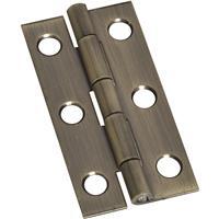  National Narrow Decorative Hinge 1x2 Inch  Antique Brass 1 Each N211243