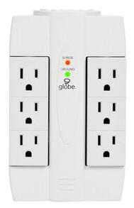 Globe Electric Swivel Surge Tap 6 Outlet White 1 Each 77864: $127.69