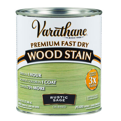 Varathane Premium Fast Dry Interior Oil Wood Stain Rustic Sage 1 Quart 297426