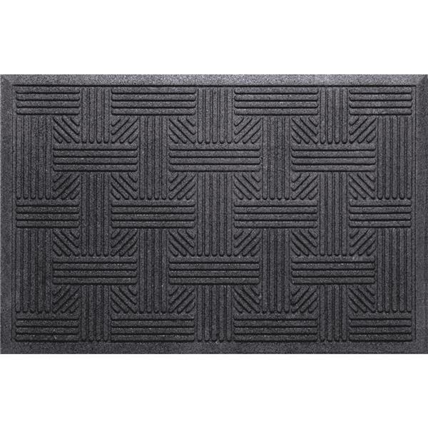 Apache Recycled Rubber Door Mat 17x26 Inch Black 1 Each 0609506 M&C