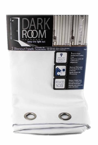 Curtain Blackout Panel White 1 Pair NEI-PPR-7684-BE-WHIT: $74.58