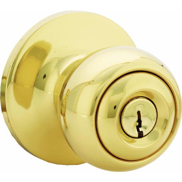  Steel Pro  Entry Door Knob Polished Brass 1 Each 6872PB-ET CP