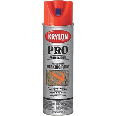 Krylon Pro Fluorescent Marking Spray Paint 15oz Red Orange 1 Each K07321007: $28.18