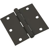  National Square Hinge 3-1/2 Inch  Oil Rubbed Bronze 3 Pack N830323