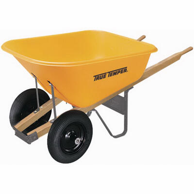  True Temper Polyethylene Wheelbarrow 8 Cubic Foot 1 Each RP810
