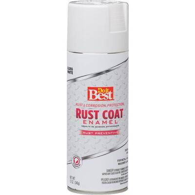 Rust Coat Gloss Enml Anti-Rust Spray Paint 12oz White 1 Each 203505D