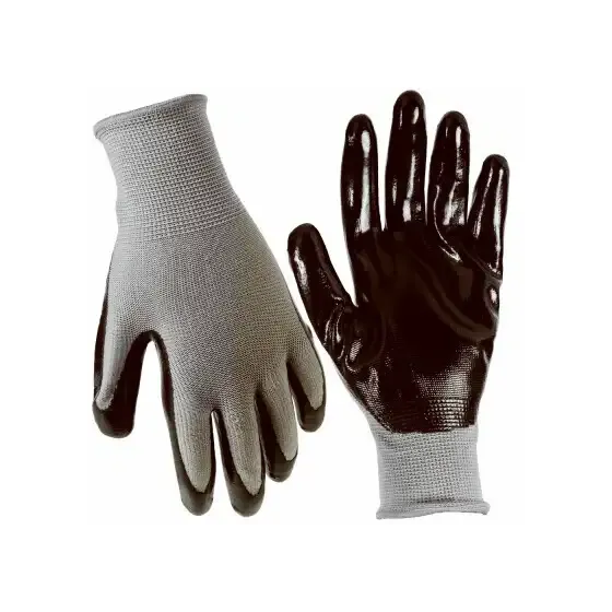 MENS GLOVE NITRILE BLK/GRAY XL