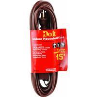 Do IT Best Tap Extension Cord 16/2 15 Foot  Brown 1 Each IN-PT2162-15X-BR