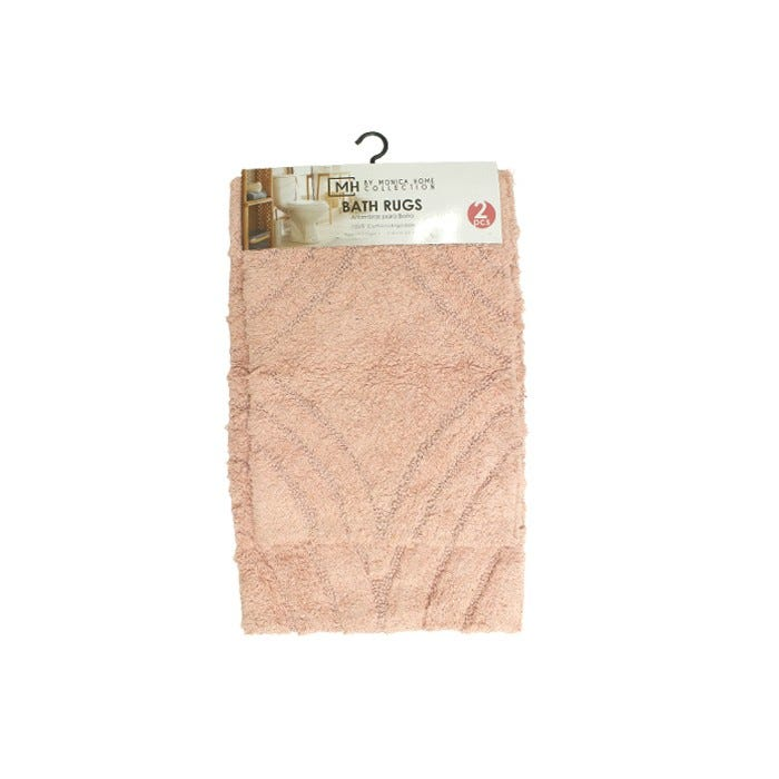 BATH RUG 2PCS SET CORAL DNR