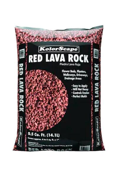 KolorScape Lava Rock Decorative Stone 0.5 Cu Foot  Red 1 Each 40200032