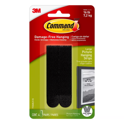 3M Command  Large Picture Hanging Strips 8 Pack 1 Each 17206B-K-ES