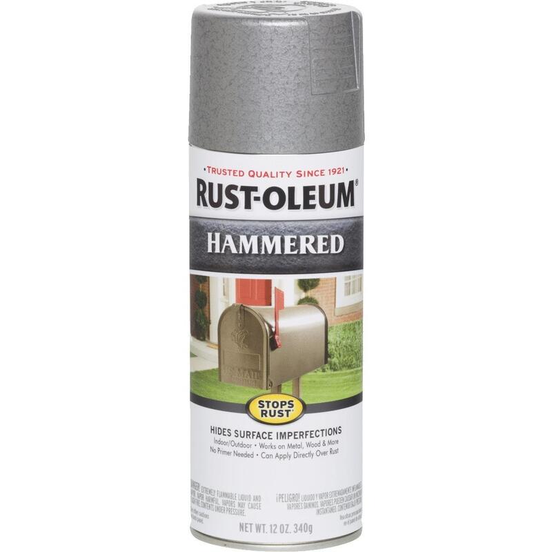 Rust-Oleum Hammered Metallic Spray Paint 12oz Silver 1 Each 7213830