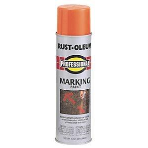 Rust-Oleum Marking Spray Paint 15oz Fluorescent Red Orange 1 Each 2558838
