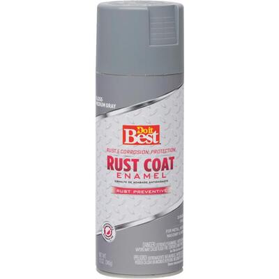 Rust Coat Gloss Enml Anti-Rust Spray Paint 12oz Medium Gray 1 Each 203545D