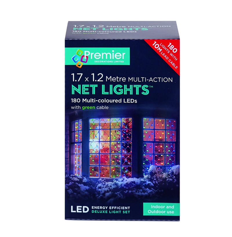 Premier Net Light Multi Action 180 LED Multi Color 1 Each LV122741M