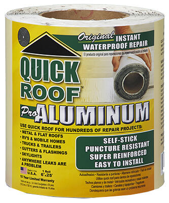  Quick Roof Instant Waterproof Repair 6 Inchx25 Foot  1 Each QR625