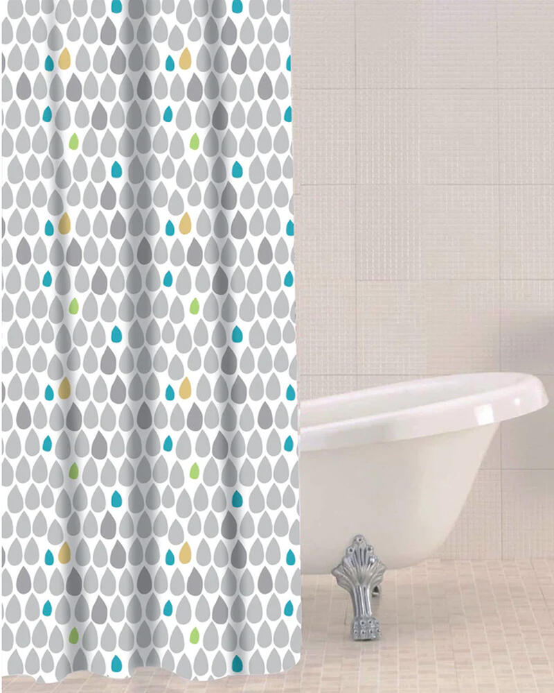 Sabichi Shower Curtain Rain Drop 1 Each 180346